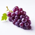 Vibrant Grape Photography On White Background Royalty Free Stock Photo