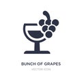 bunch of grapes icon on white background. Simple element illustration from Drinks concept