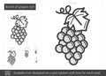 Bunch of grapes line icon. Royalty Free Stock Photo