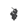 Bunch of grapes vector icon Royalty Free Stock Photo