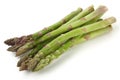 Bunch of green asparagus isolated on white Royalty Free Stock Photo