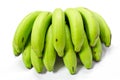 A bunch of green banana bundle