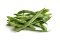 Bunch of green beans on a white background Royalty Free Stock Photo