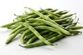 a bunch of green beans on a white background Royalty Free Stock Photo