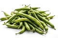 a bunch of green beans on a white background Royalty Free Stock Photo