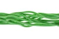 Bunch of green electrical cables