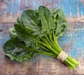 Bunch of green fresh organic spinach leaves Royalty Free Stock Photo