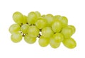 Bunch of fresh green grapes isolated on the white background Royalty Free Stock Photo