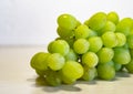 Bunch of Green Seedless Grape solated on white background Royalty Free Stock Photo