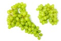 Bunch of green seedless grapes isolated on white background Royalty Free Stock Photo