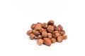 Bunch of hazelnut isolated over white background