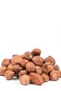 Bunch of hazelnut isolated over white background