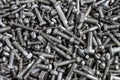 A bunch of hex head bolts, different sizes