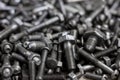 A bunch of hex head bolts, different sizes