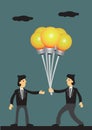 A Bunch of Ideas Business Metaphor Cartoon Vector Illustration