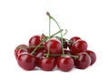 Bunch of juicy cherries on background Royalty Free Stock Photo