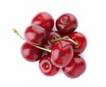 Bunch of juicy cherries on white background Royalty Free Stock Photo