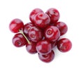 Bunch of juicy cherries on white background Royalty Free Stock Photo