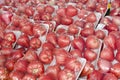 A bunch of juicy pink and red water apples
