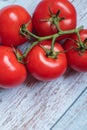 A bunch of red greenhouse tomatoes from Quebec