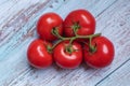 A bunch of red greenhouse tomatoes from Quebec Royalty Free Stock Photo