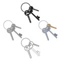 A bunch of keys from the cells in the prison. Keys for opening criminals.Prison single icon in cartoon,black style Royalty Free Stock Photo