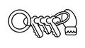 Bunch of Keys Security Access Vector Icon, vector design Generative AI Royalty Free Stock Photo