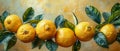 A bunch of lemons hanging on a branch Royalty Free Stock Photo