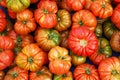 Bunch of mixed red and yellow cherry and italian tomatoes on background. Spring summer detox vegetable diet. Close up of harvest Royalty Free Stock Photo