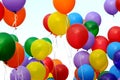 Multicolored balloons  in the city festival Royalty Free Stock Photo