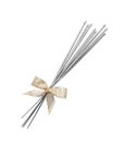 Bunch of new sparkler sticks on white background Royalty Free Stock Photo