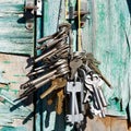 Bunch of old keys Royalty Free Stock Photo