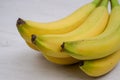 Bunch of organic banana fruits isolated on white natural background Royalty Free Stock Photo