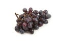 Bunch of organic black grapes isolated on white background Royalty Free Stock Photo