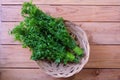 Bunch of Paco Fern, Small Vegetable fern, Vegetable fern in bamboo baskets