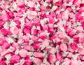 Bunch of Pink Saltwater Taffy Candy in Confectioner Shop