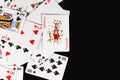 Bunch of playing cards of different colors Royalty Free Stock Photo