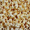 A bunch of popcorn texture background, ai generated