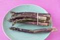 A bunch of purple asparagus