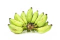 Green bananas isolated on white background Royalty Free Stock Photo