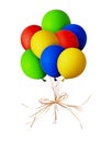 Bunch of red, blue, green and yellow balloons Royalty Free Stock Photo