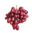 Bunch of red fresh ripe juicy grapes isolated Royalty Free Stock Photo