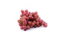 Bunch of red grapes , fresh with water drops. on white Royalty Free Stock Photo