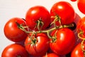 Bunch of red ripe tasty fresh cherry tomatos Royalty Free Stock Photo