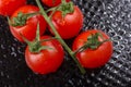 Bunch of red ripe tasty fresh cherry tomatos Royalty Free Stock Photo