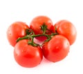 Bunch of red tomato over white background Royalty Free Stock Photo