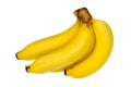 Bunch of ripe bananas isolated over white background Royalty Free Stock Photo