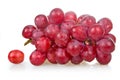 Bunch of ripe pink grapes isolated