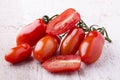 Bunch of ripe San Marzano tomatoes Royalty Free Stock Photo