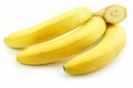 Bunch of Ripe Sliced Banana Isolated Royalty Free Stock Photo